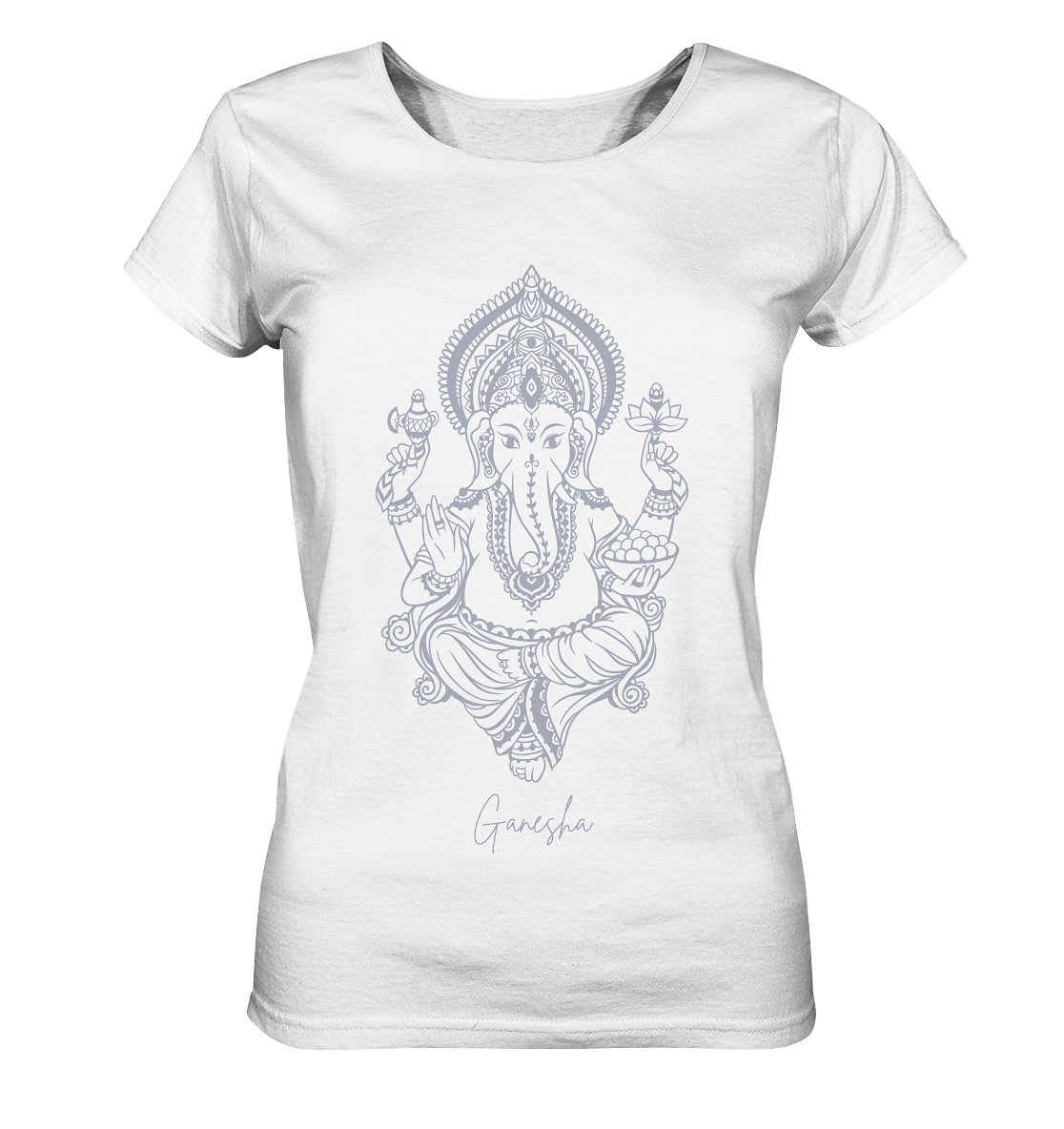 Ganesha's Blessings | Premium Organic Ladies T-Shirt