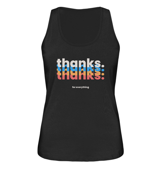 Thanks. For Everything | Premium Organic Ladies Tank Top