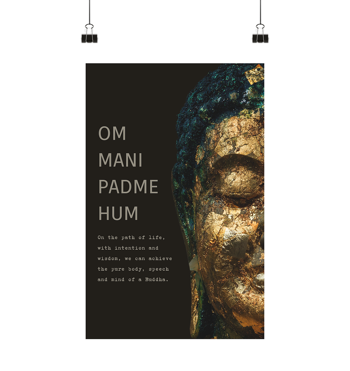 Om Mani Padme Hum | Art Print Poster Din A1 (hoch)